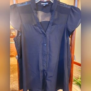 Black blouse button up